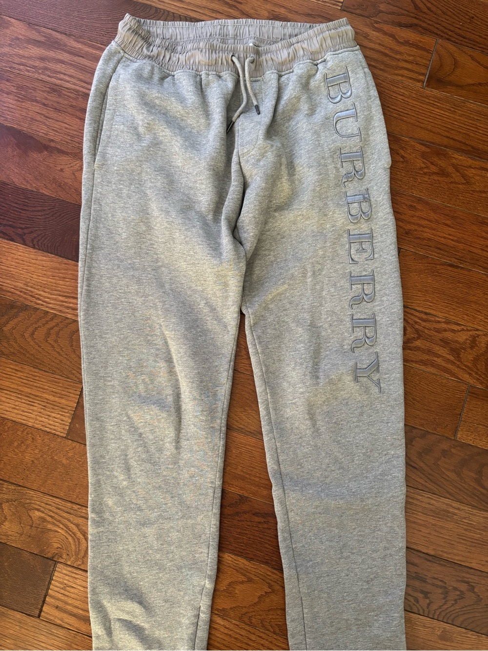 Burberry Light Gray Men’s Logo Joggers